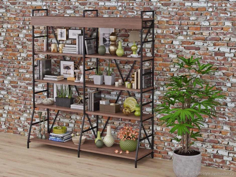 Стеллаж лофт Loft Wood Studio