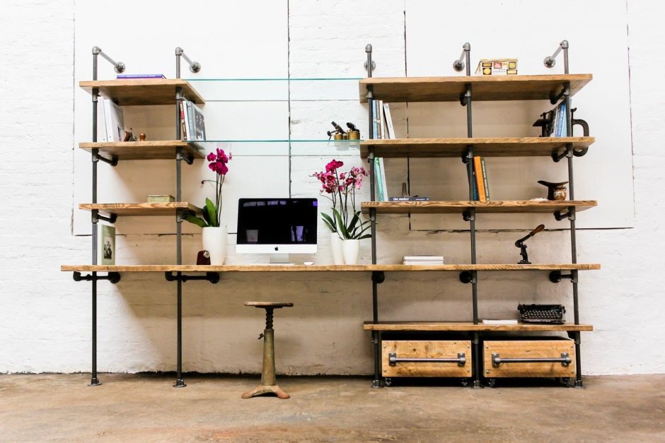 Стеллажи для офиса в стиле лофт