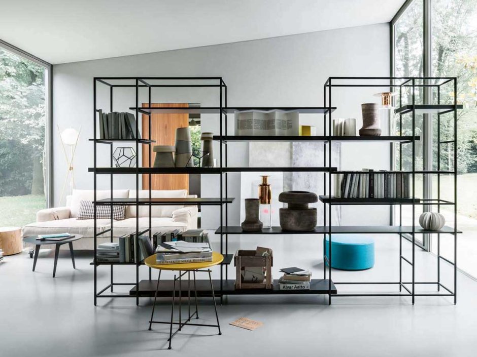 Этажерка лофт металл дерево