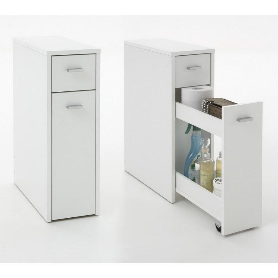 Тумба напольная Raval Space Spa.01.21/n/w 20 см белый, с полками