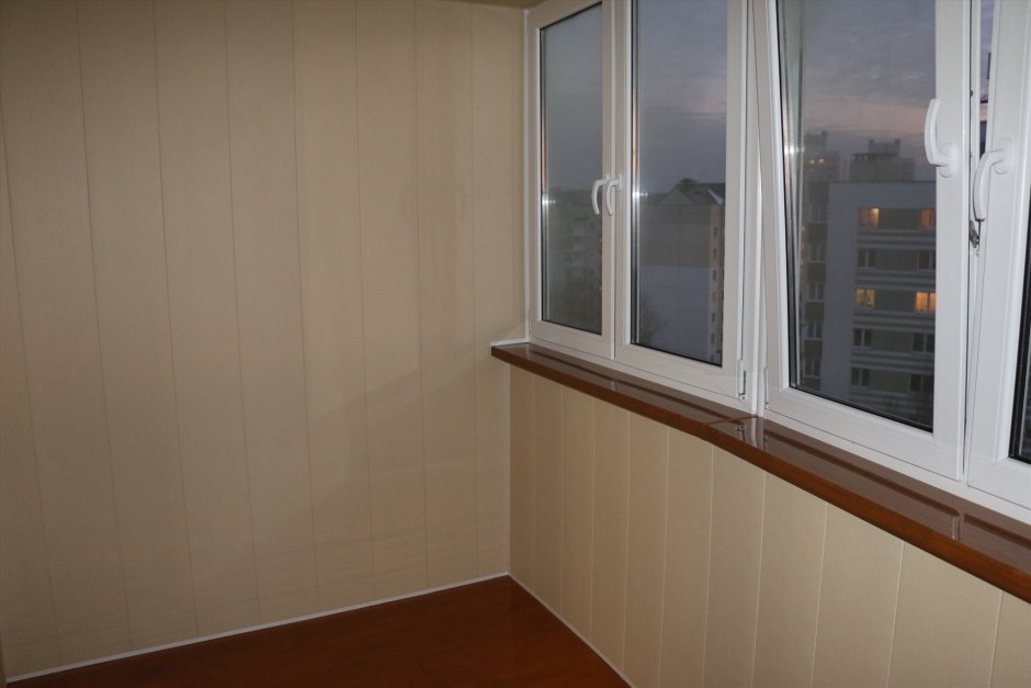 Обшивка балкона панелями ПВХ