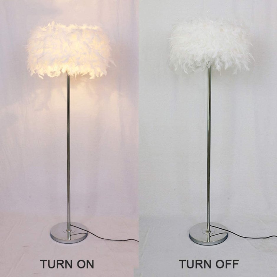 Торшер с перьями