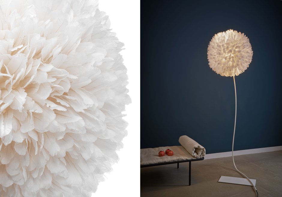 Торшер из перьев