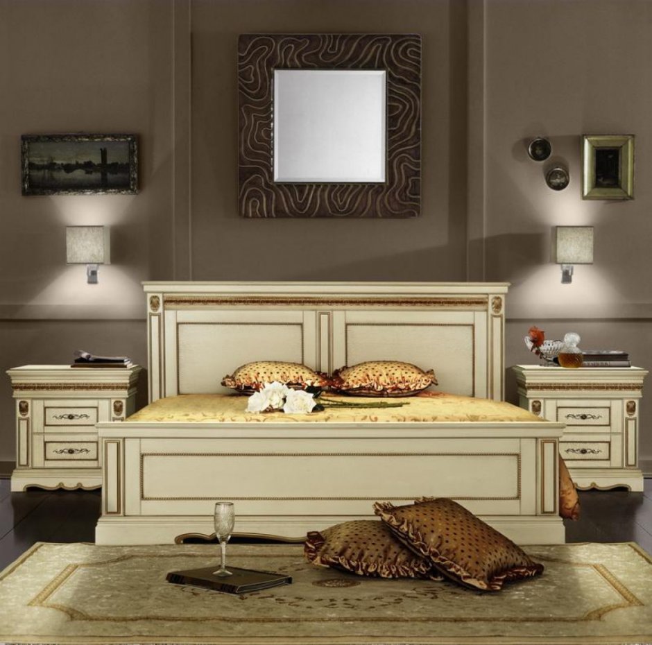 Спальня Верди Люкс Пинскдрев слоновая кость