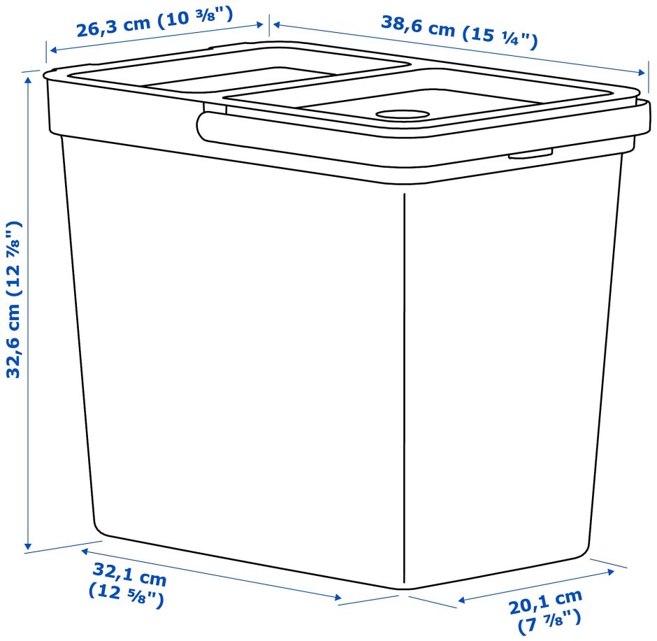 Разметка мусорного ведра Smart Dolap