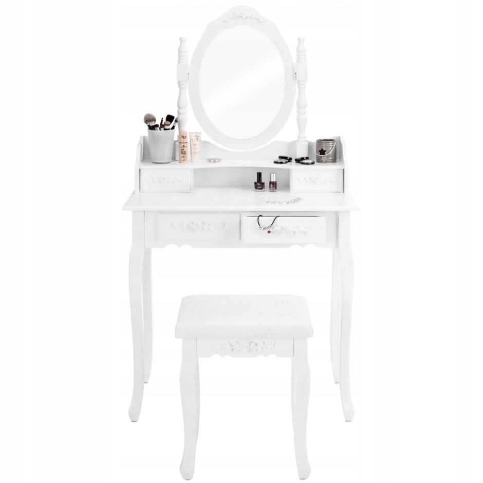 Хофф туалетный столик с зеркалом белый