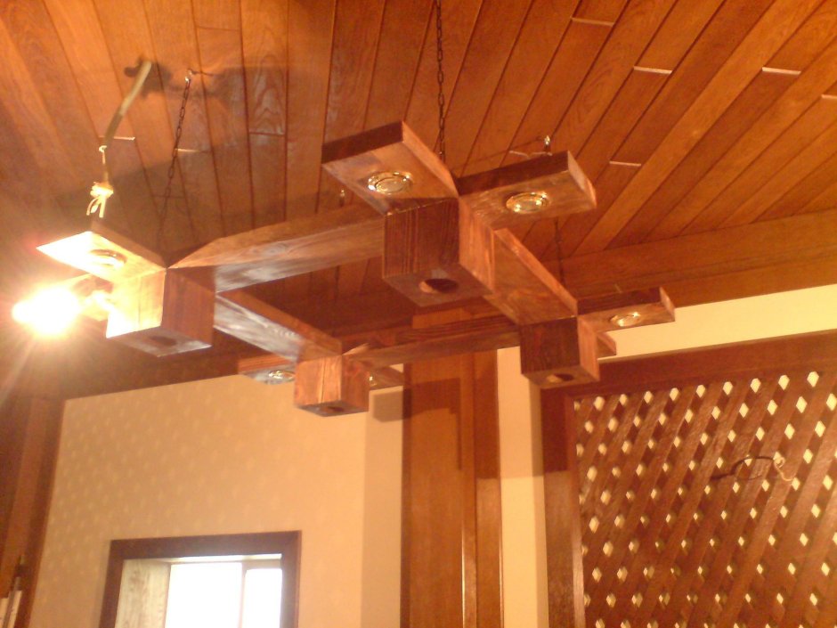 Светильник Woodson лофт, дуб