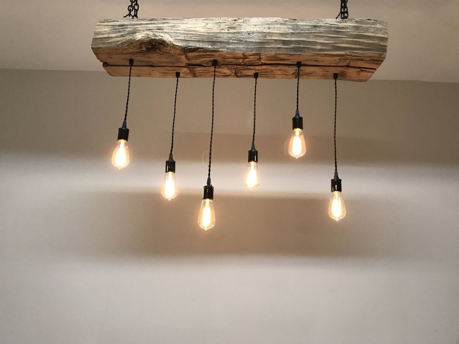 Деревянная люстра