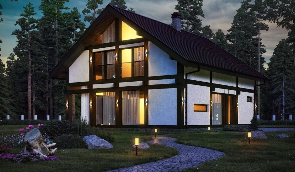 Фахверк стиль вилла экстерьер