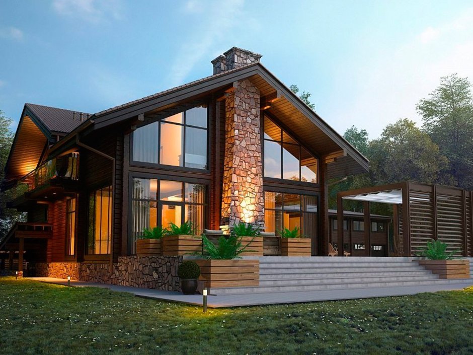 Шале из клееного бруса Алпин проект