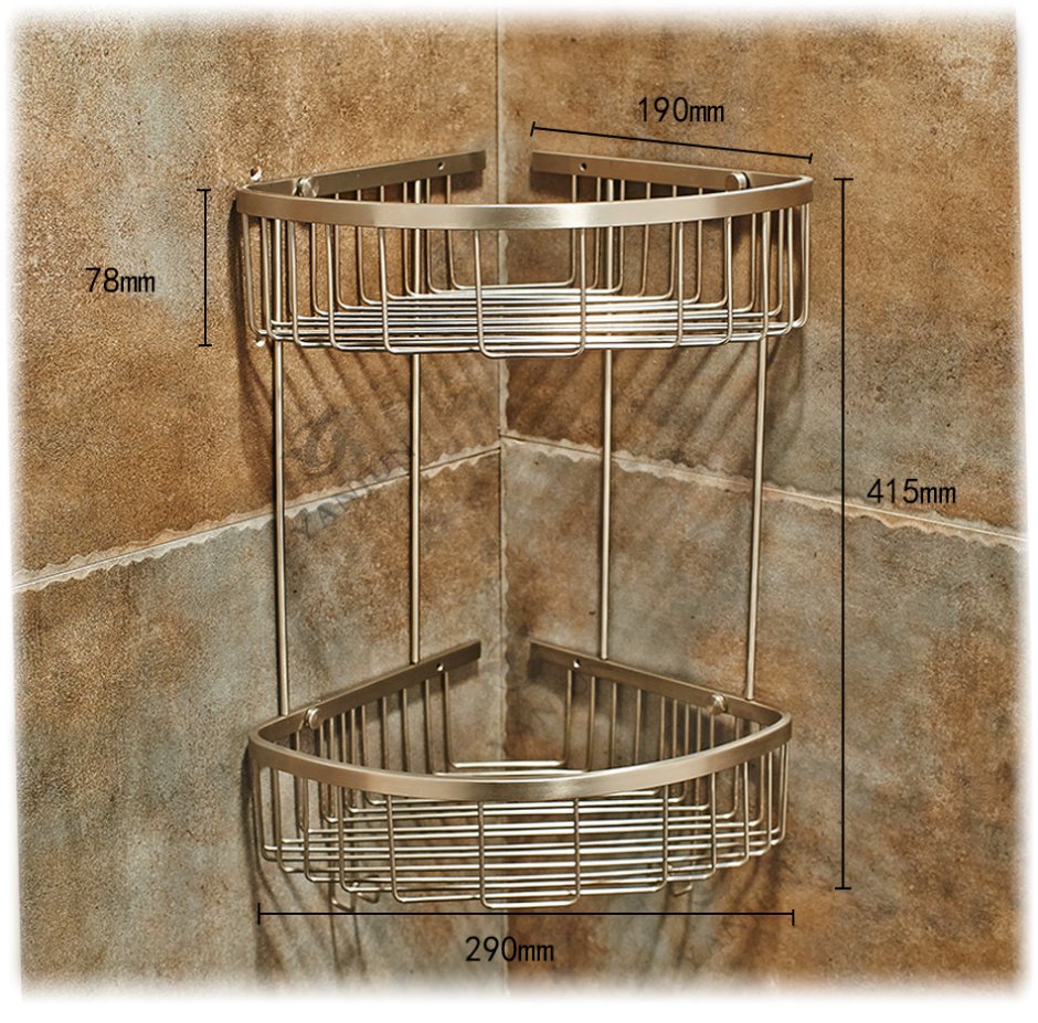 Полка в ванную из нержавеющей стали