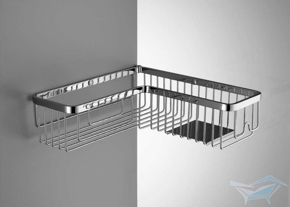Полка хромированная 3-ная угловая т084