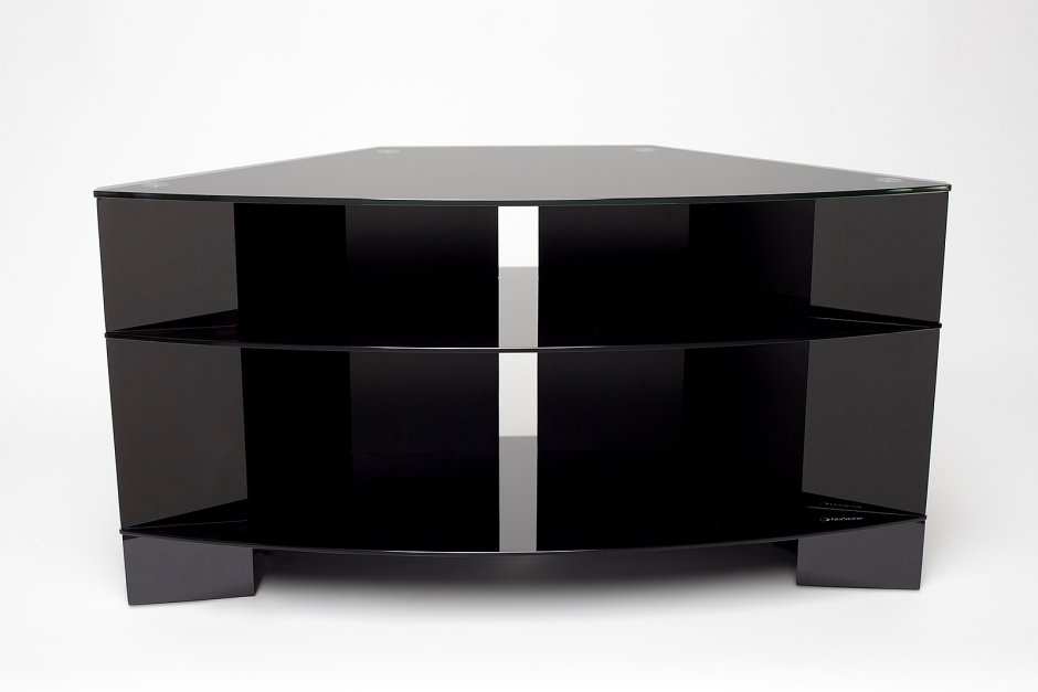 Угловая стеклянная тумба под телевизор