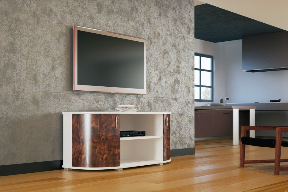 Тумба под ТВ радиусная