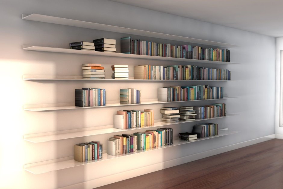 Угловые полки на стену в комнату