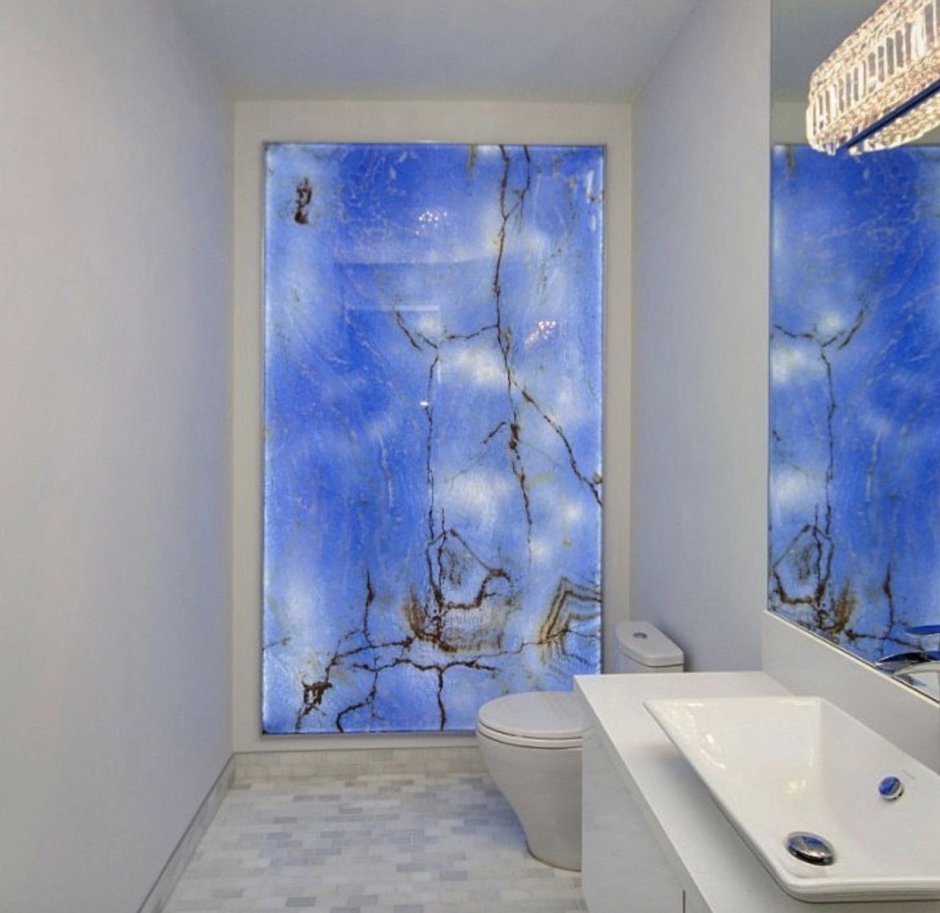Ванная комната голубой Оникс