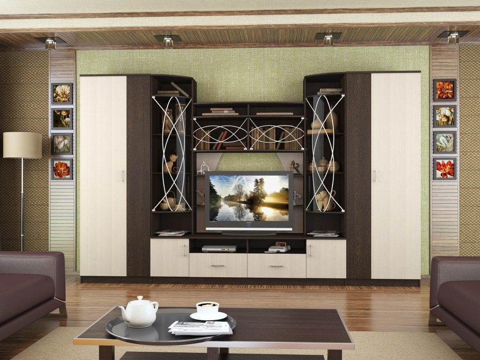 Гостиная Ольбия венге/белфорт