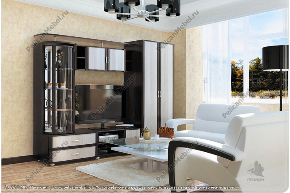 Гостиная Флора БТС венге