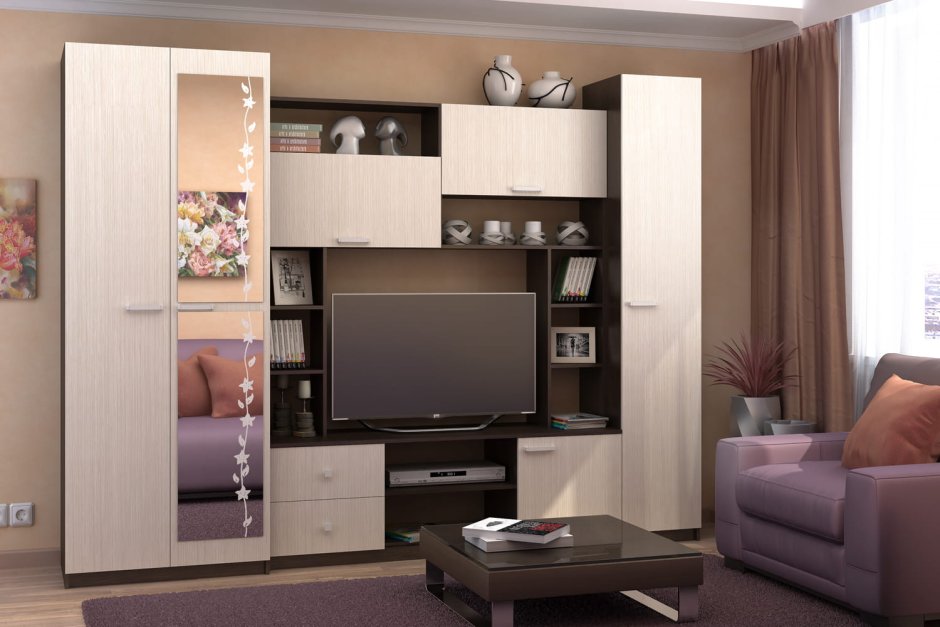 Стенка марта-11 ясень темный/ясень светлый