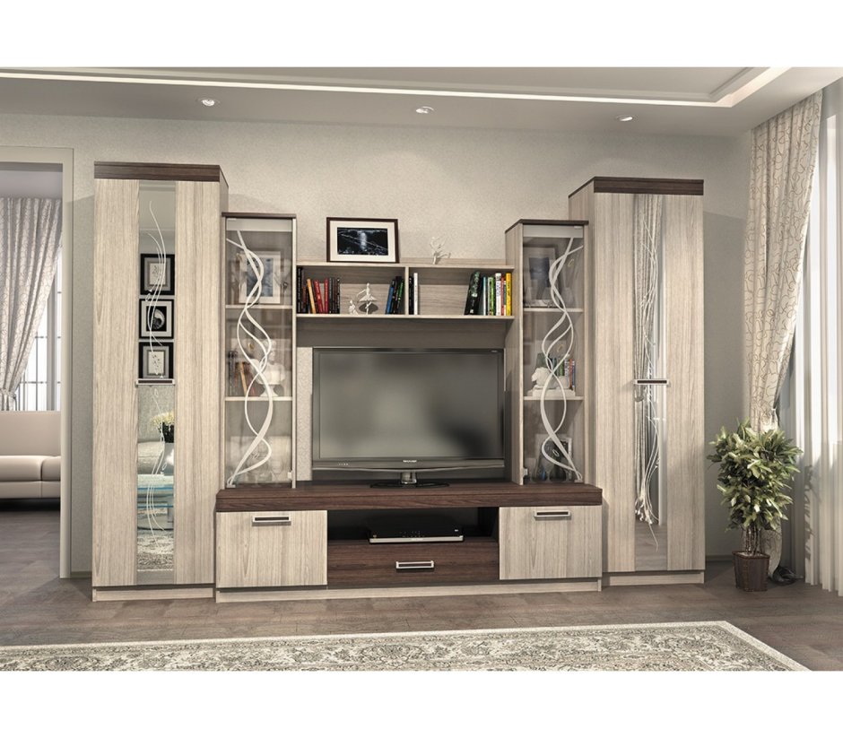 Стенка CALABRINI 3 современная мебель глянец