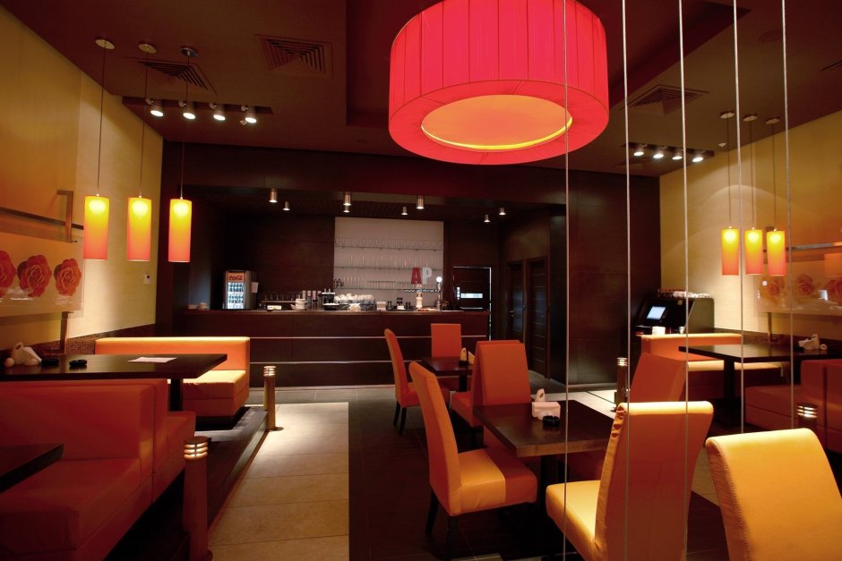 Стиль хайтек в интерьере ресторана