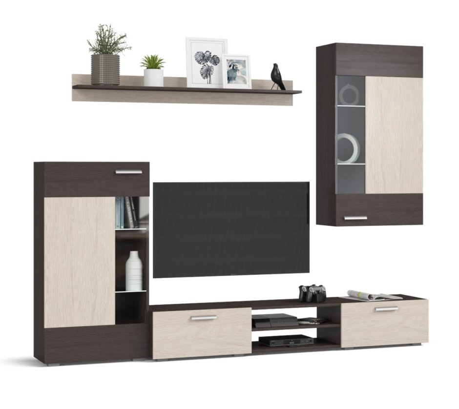 Стенка Lux венге, дуб