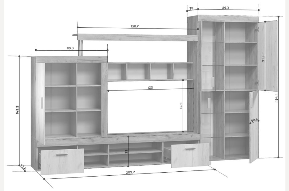 Стенка Монтана крафт