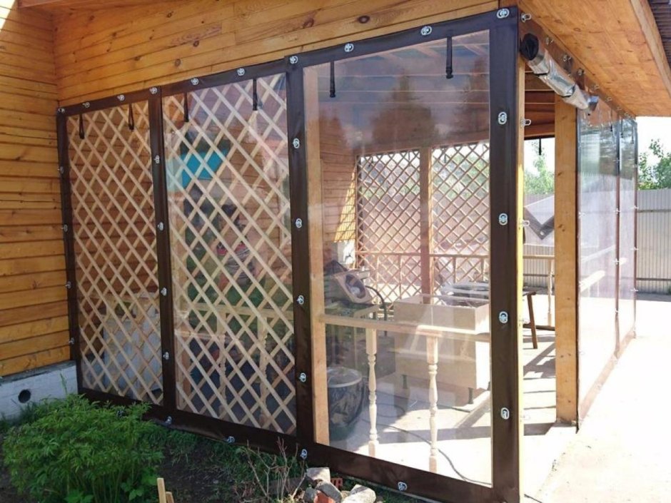 Прозрачная защита для беседки