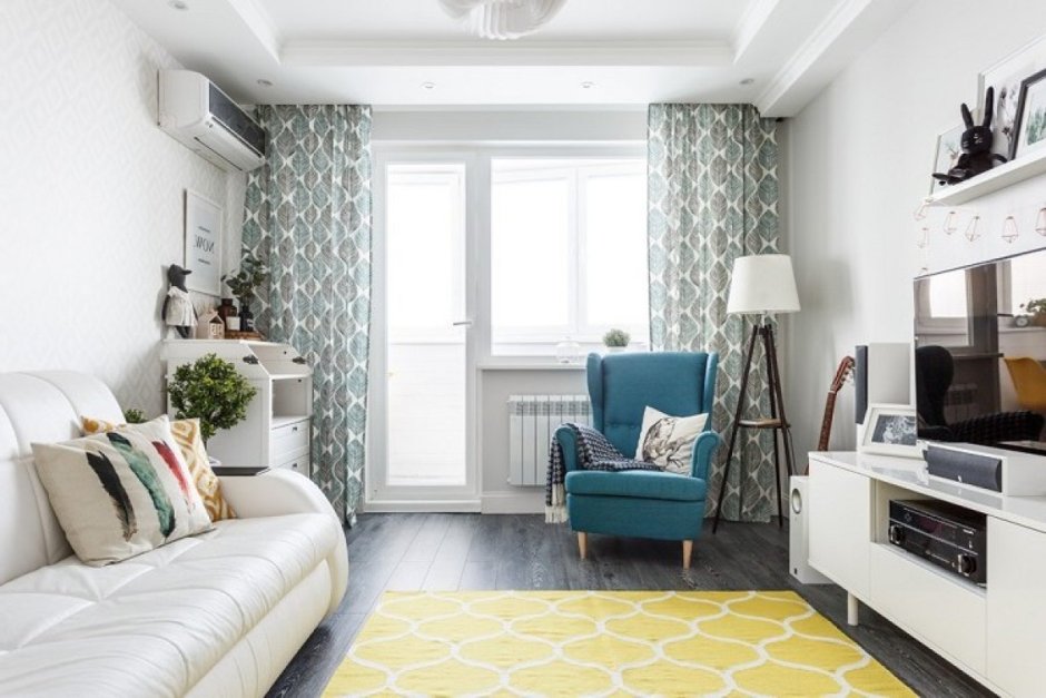 Интерьер небольшой гостиной