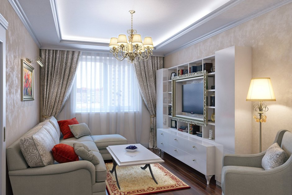 Уютная гостиная в современном стиле