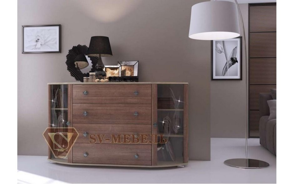 Комод с закругленными углами в гостиную