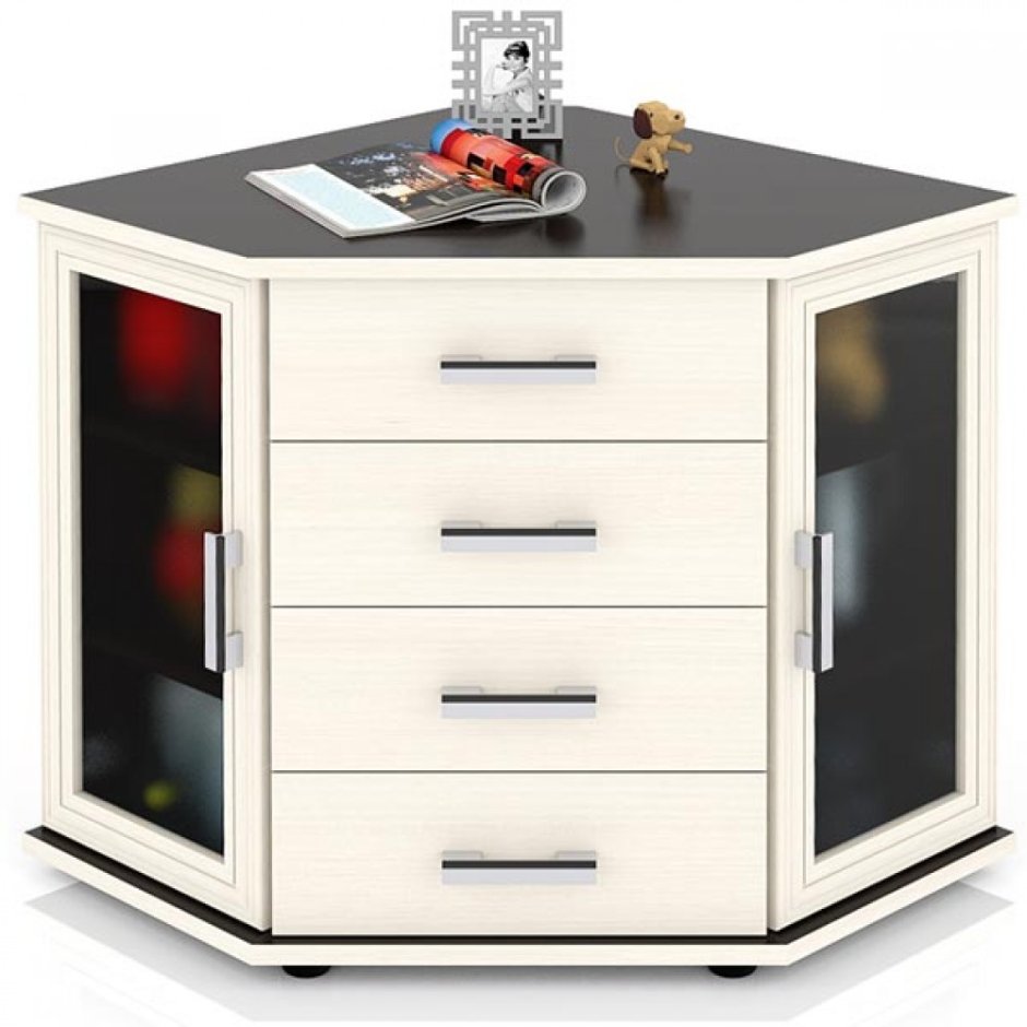 Комод угловой мебельный двор с-МД-к12д венге/дуб