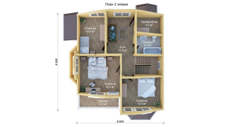 Проекты двухэтажных домов с размерами 8 11 метров