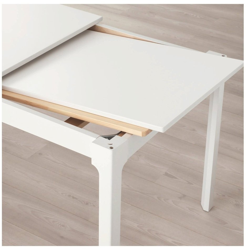 EKEDALEN ЭКЕДАЛЕН раздвижной стол, белый 80/120x70 см