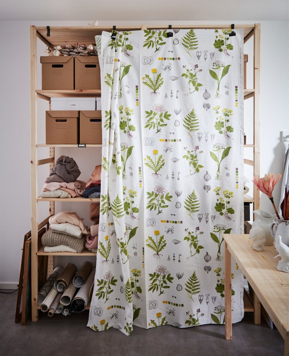 Гардеробная со шторами