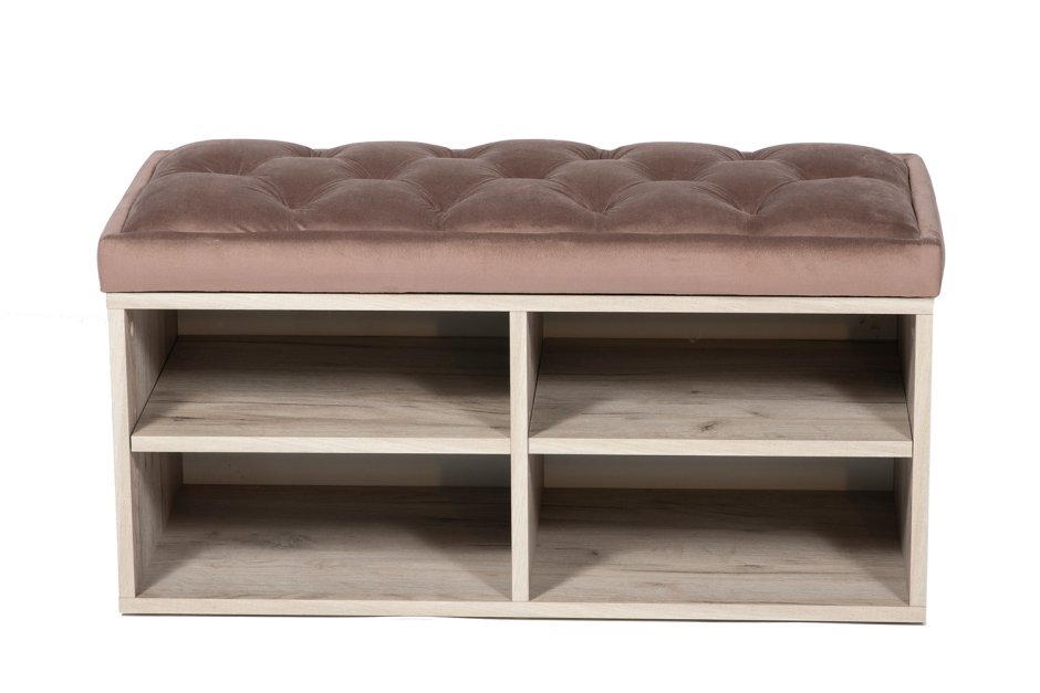 672.060 Прихожая Сидней банкетка 600 дуб крафт белый/серый