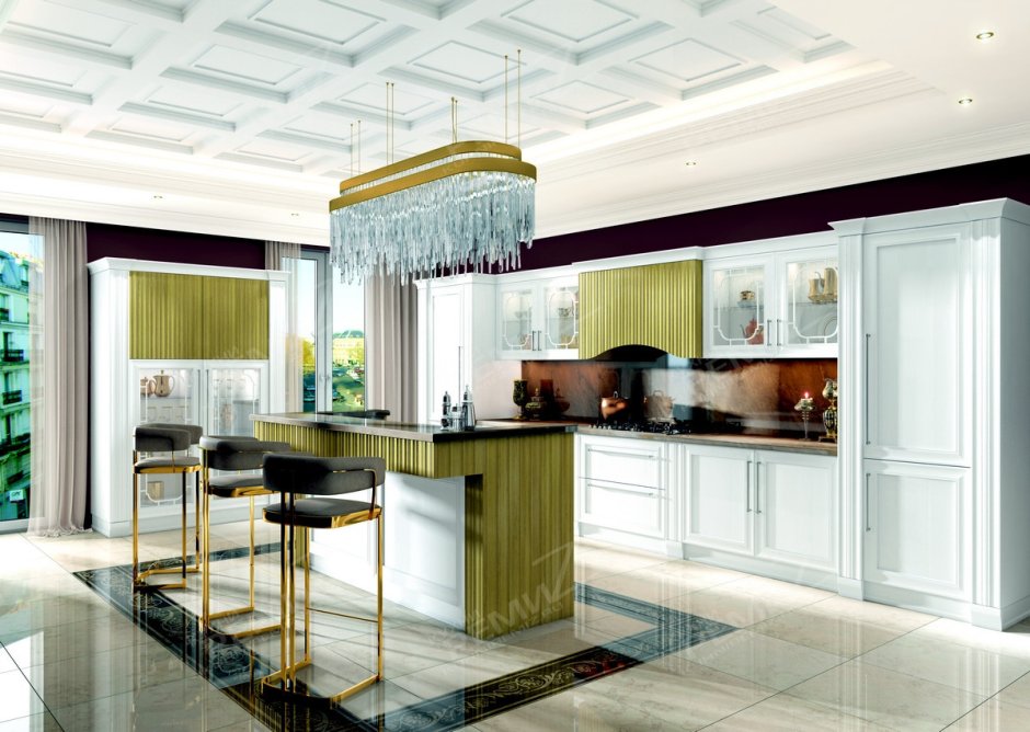 Коричневый итальянский кухонный фасад