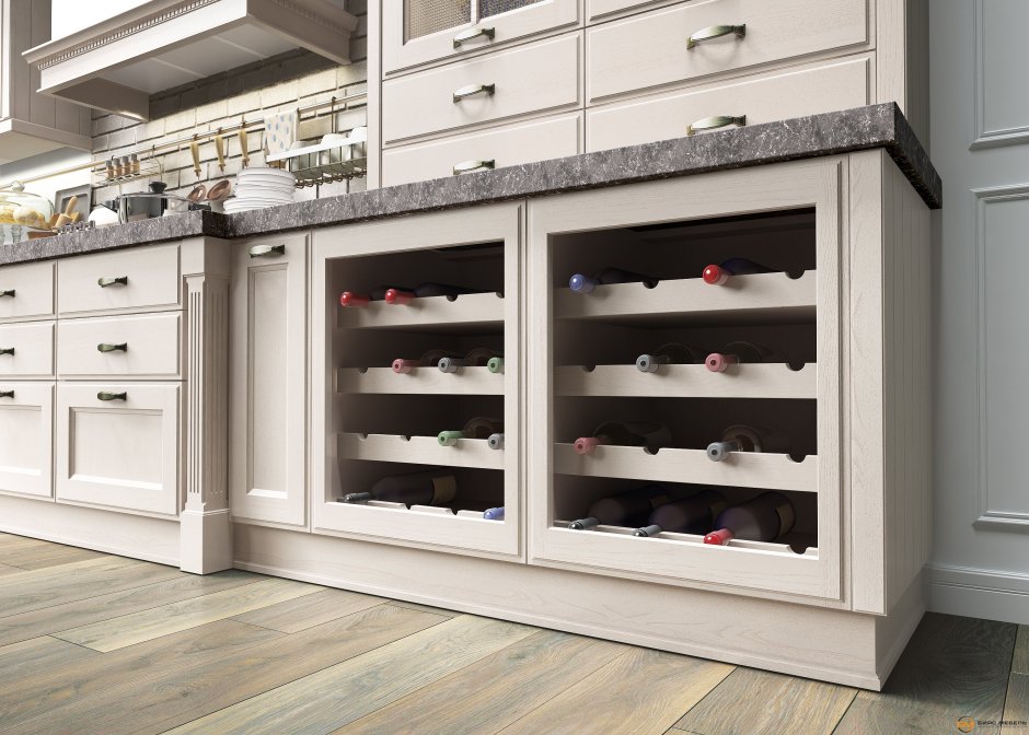 Кухня Роял Вуд голубая патина золото