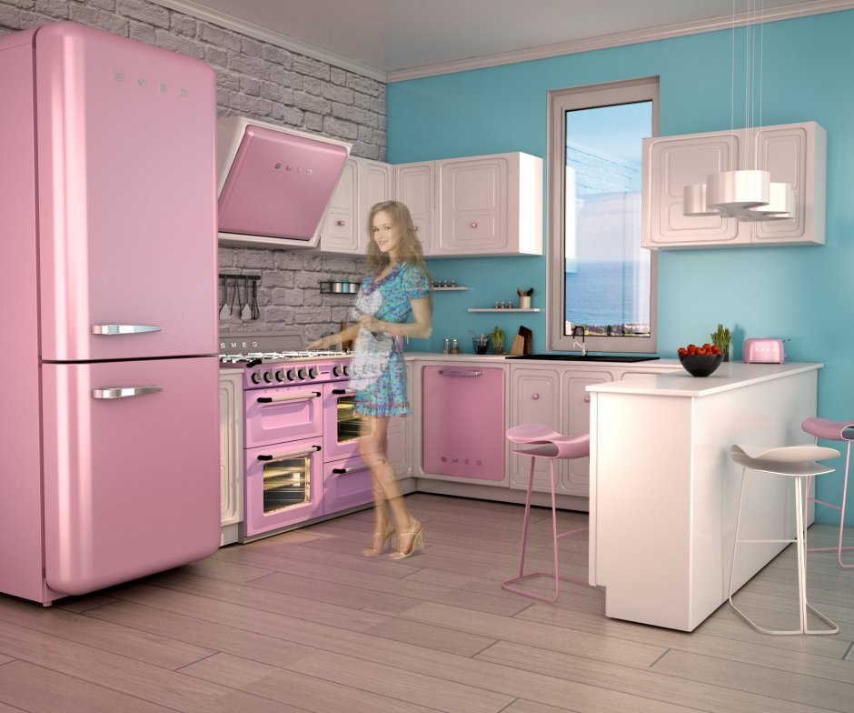 Смег розовая техника