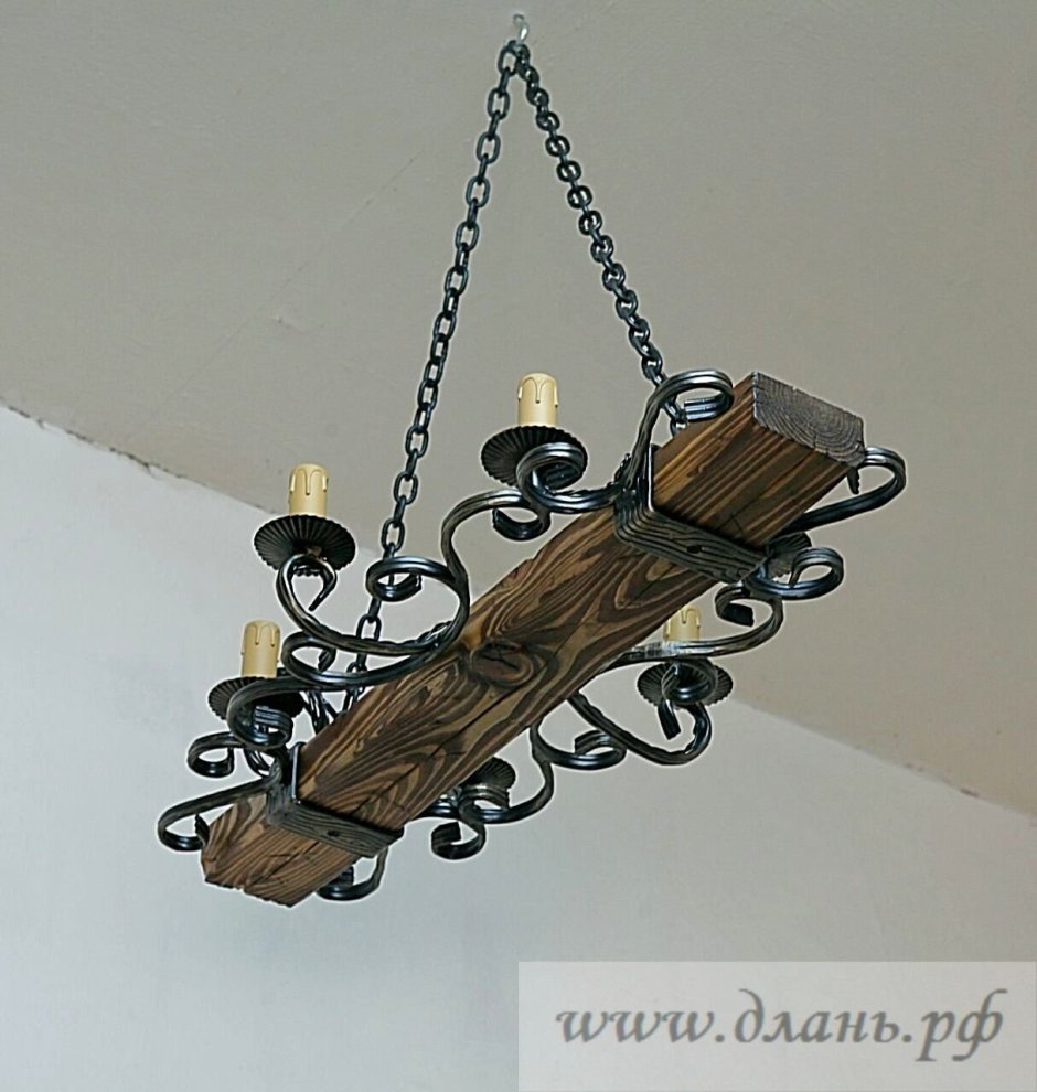 Деревянные люстры под старину
