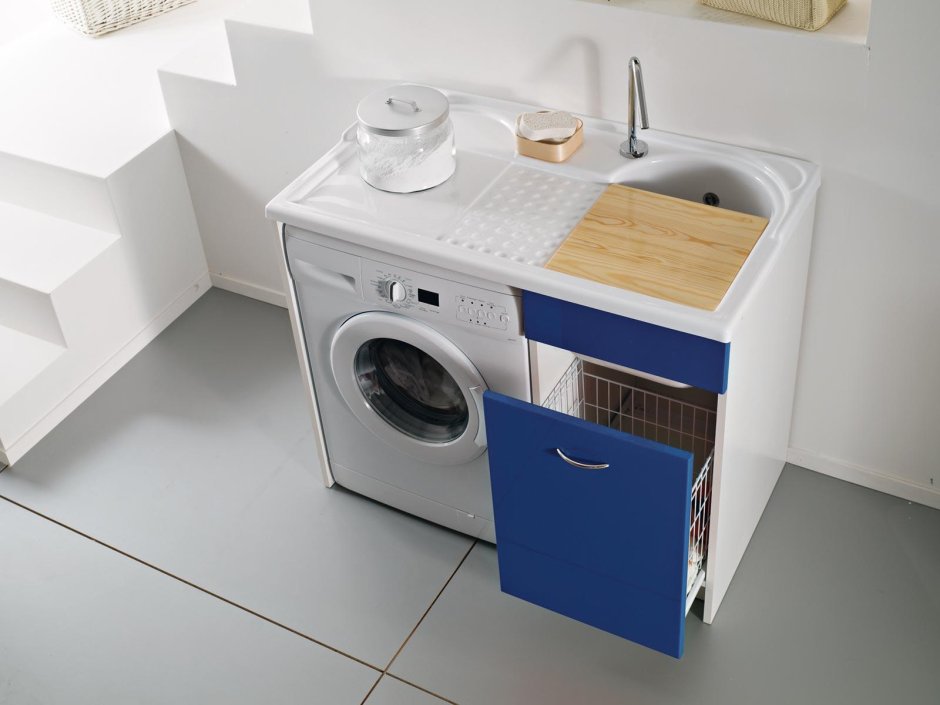 Тумба с полками под стиральную машинку