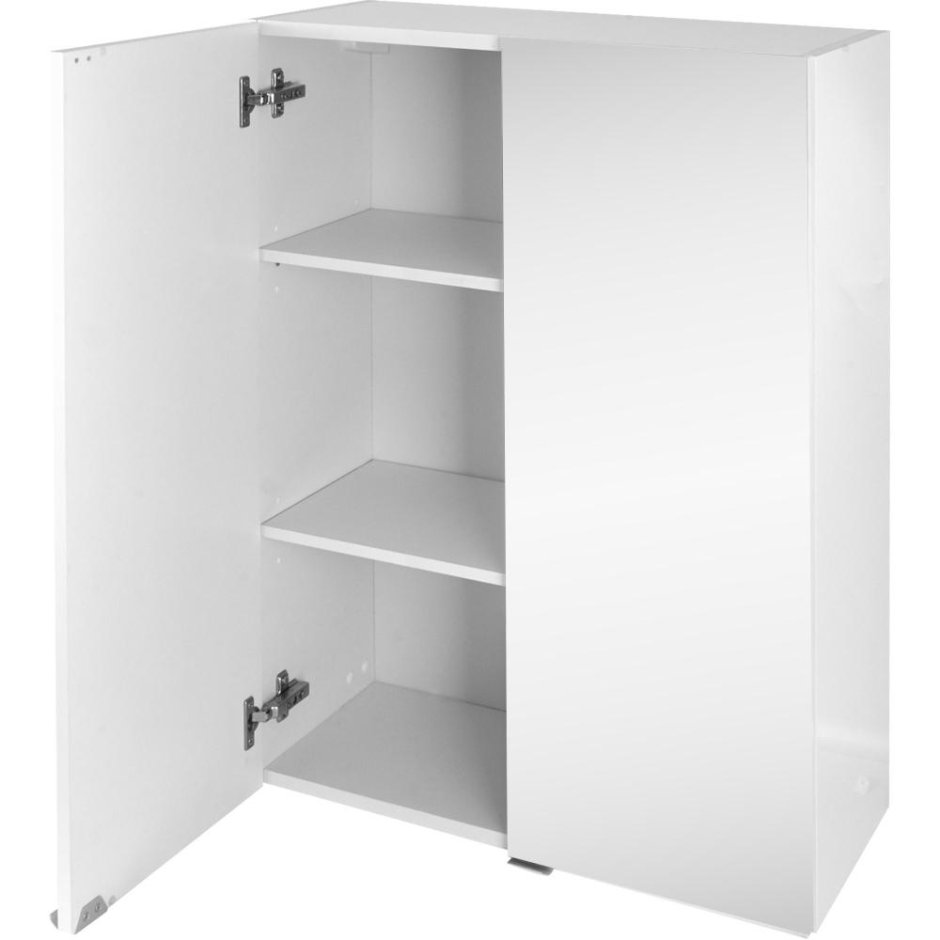 Каркас шкафа подвесного смарт 60х80х25 см с двумя полками цвет белый