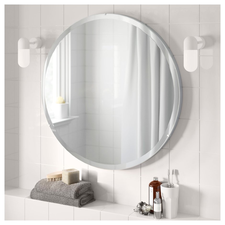 Икеа зеркало круглое 80 см