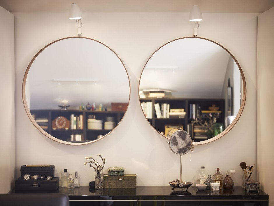 Круглое зеркало 60 см Сканди