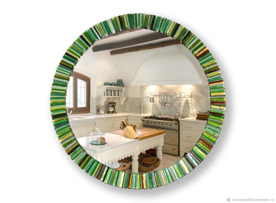 Круглое зеркало в спальню