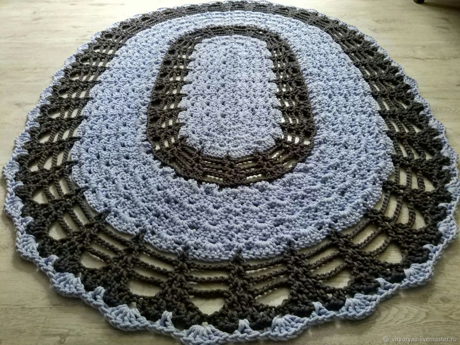 Вязаные коврики крючком
