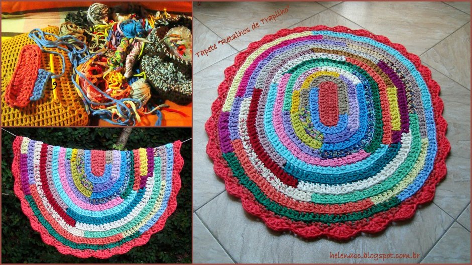 Обвязать коврик крючком