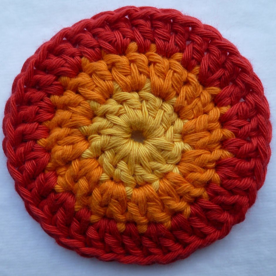 Круглый коврик крючком для начинающих