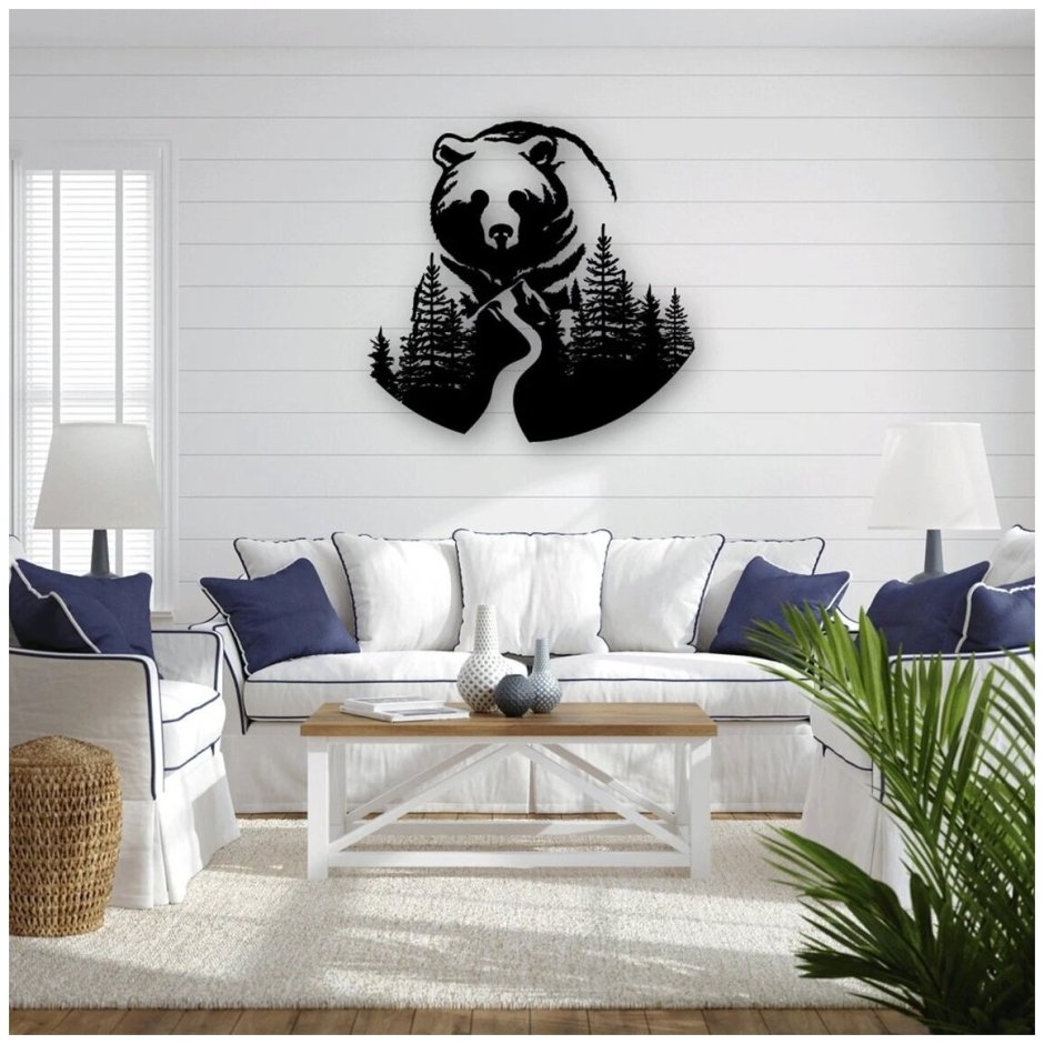 Декор на стену медведь