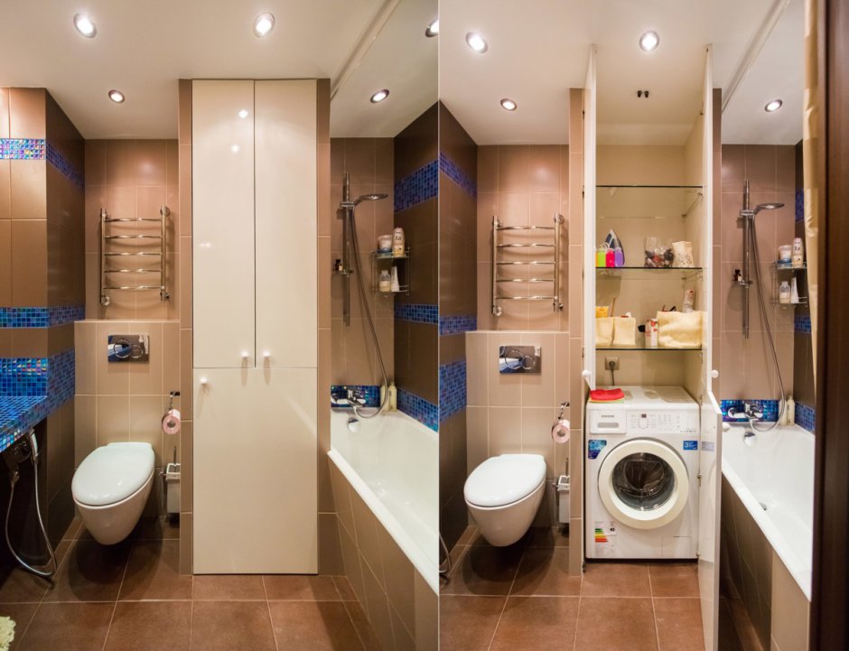 Объединение ванны и туалета